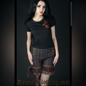 Dracula Clothing Striped Bloomers Shorts Size 18 XL